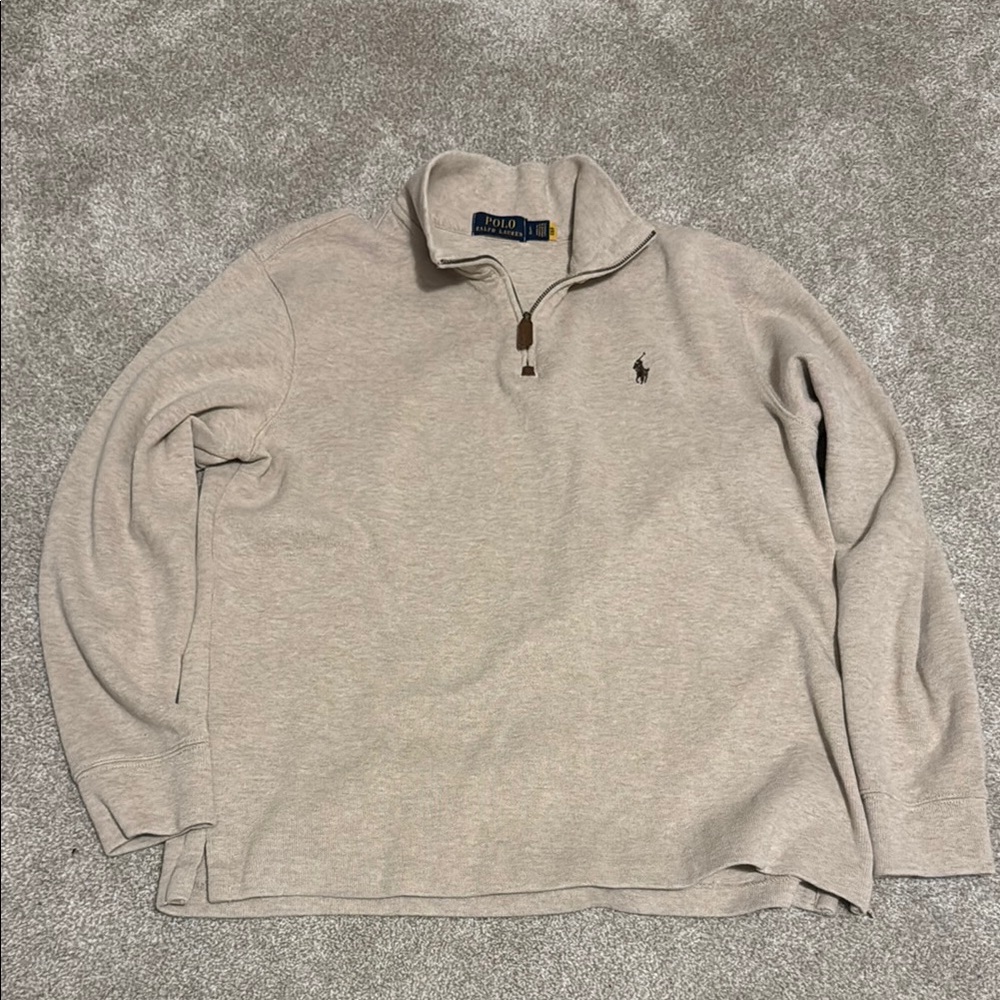 Polo Ralph Lauren Beige Quarter-Zip Pullover